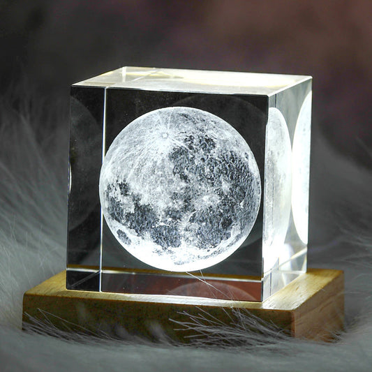 3D Moon Cube LED Night Light